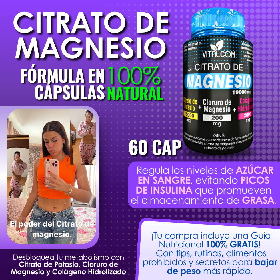 Citrato de Magnesio en Cápsulas– Baja de peso de forma natural y segura