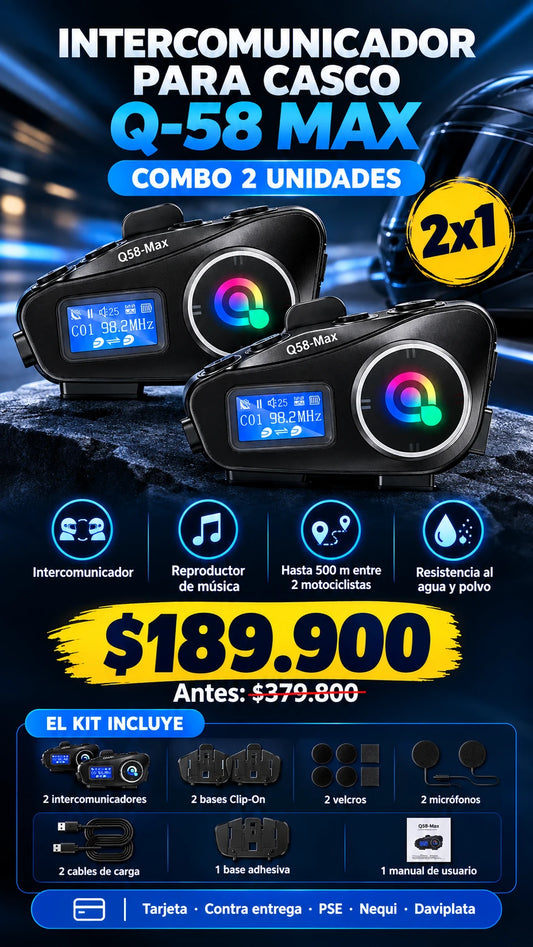 2x1 Intercomunicador Q58 Max
