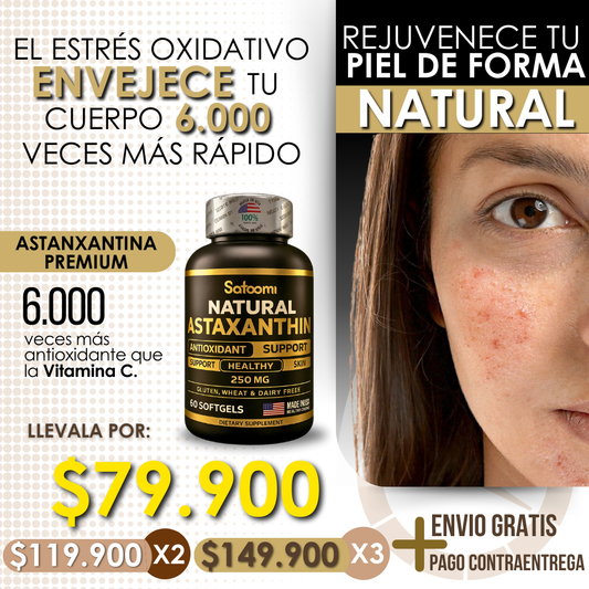Astaxantina Premium – Rejuvenece, ilumina y energiza tu piel
