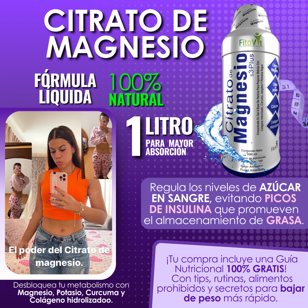 Citrato de Magnesio líquido S3 Plus